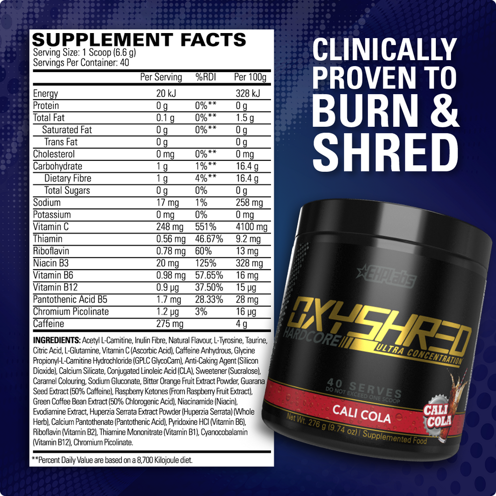 Oxyshred Hard Ultra concentration Fatburner